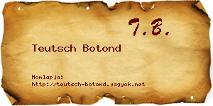 Teutsch Botond névjegykártya